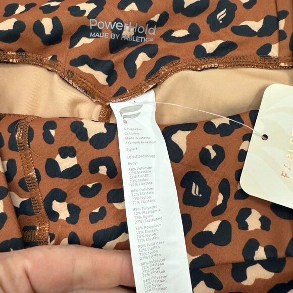 Fabletics Kessler High Waist Strappy Animal Print 7/8 Leggings Womens Large NEW - Picture 4 of 9